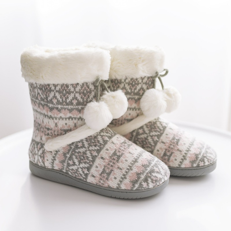 Women Shoes Boots - Plush Slippers Boots for Women Warm