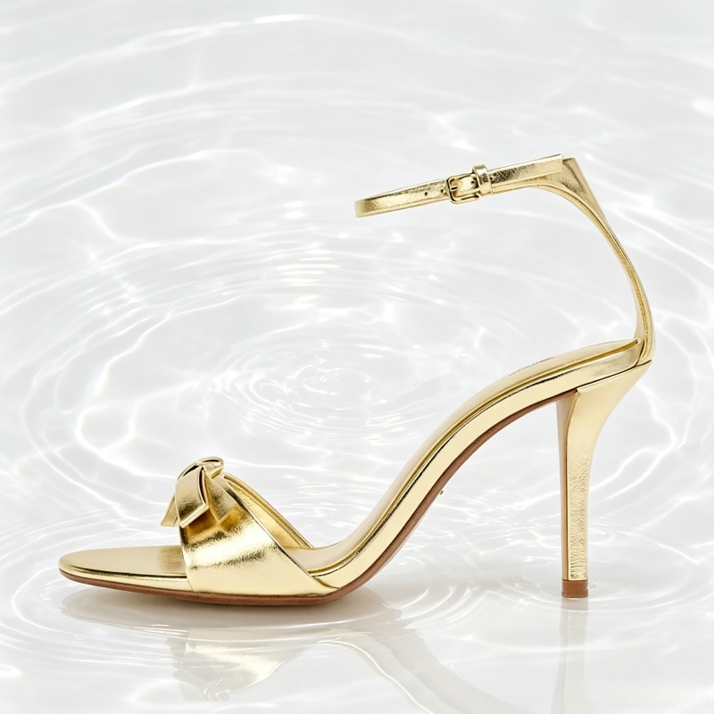Elegant Golden Bow Brand High  - Women Shoes Brand 评论和价格