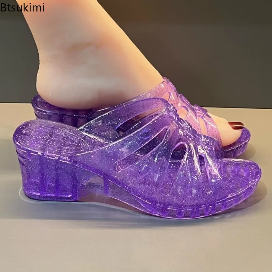 New Summer Women's Slippers We - Jelly Sandal Women 评论和价格