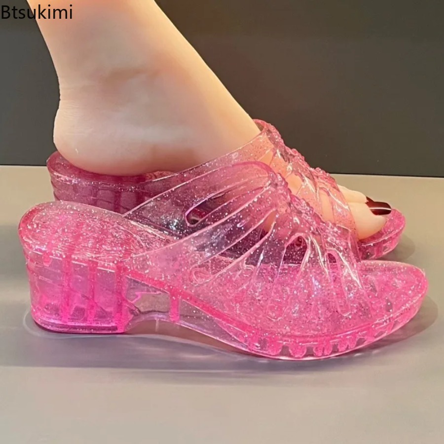 New Summer Women's Slippers We - Jelly Sandal Women 评论和价格