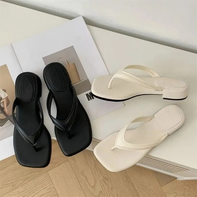 Women Solid Square Toe Flip Fl - Women'S Shoes For Flat Feet 评论和价格
