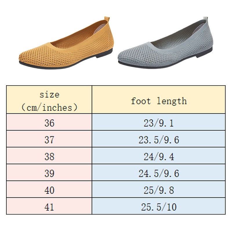 Women Flat Shoes Knitted Loafe - Ballet Flat Women 评论和价格