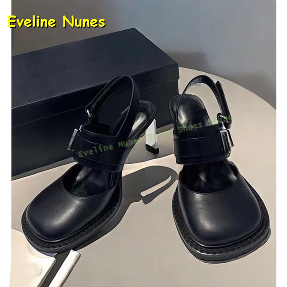 Women's Black Square Toe Buckl - Mule Slip On 评论和价格