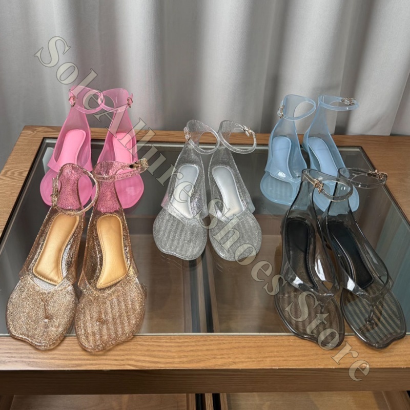 Glitter Jelly Sandals With Ank - Jelly Sandal Women 评论和价格