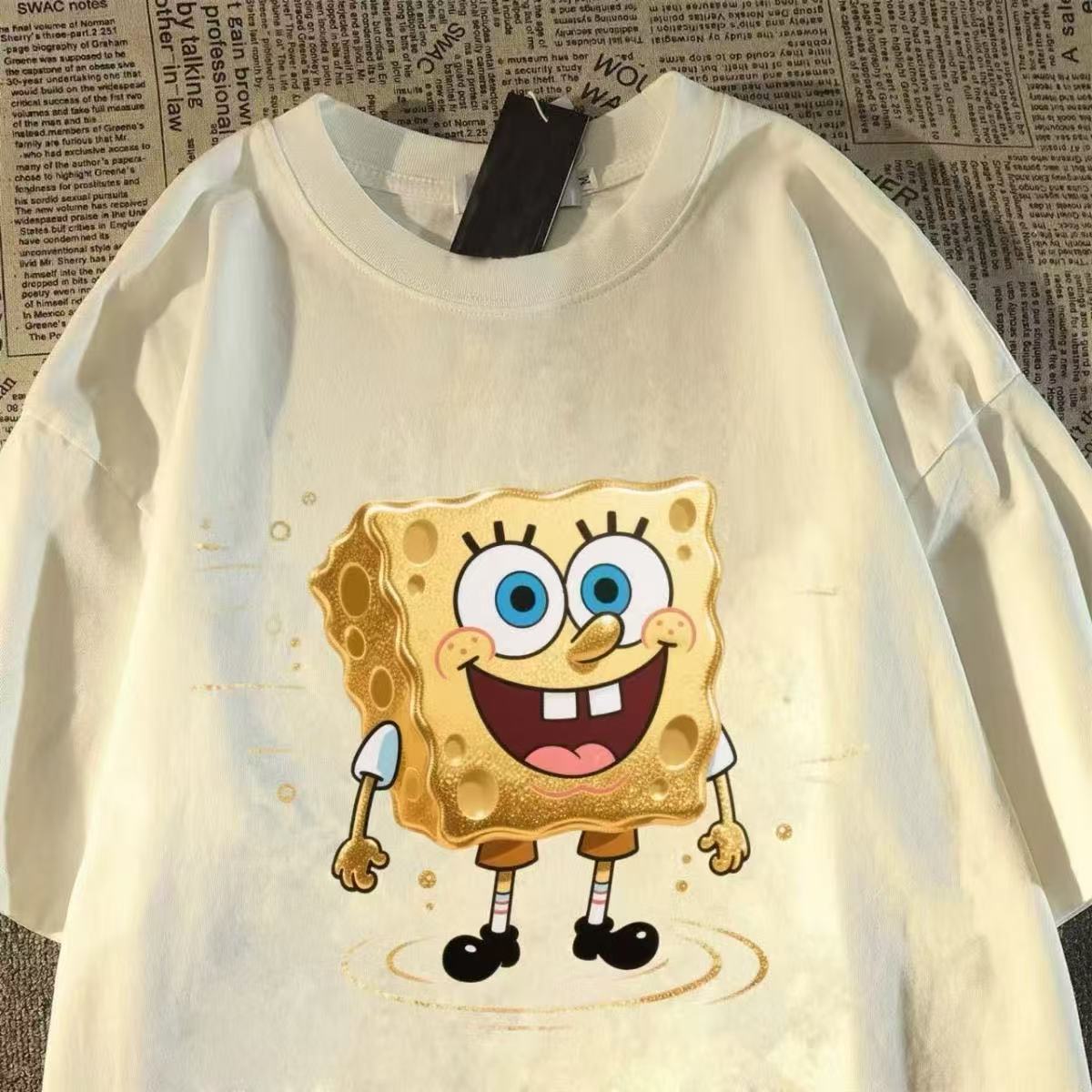 Vintage SpongeBob Print T‑Shir - Women'S Shoes For Crews 评论和价格