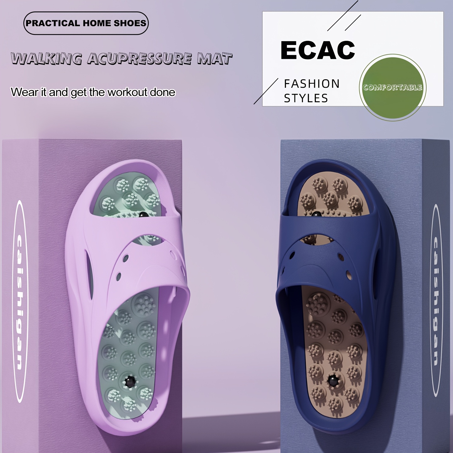 Women Men EVA Massage Slippers - Mule Slip On 评论和价格