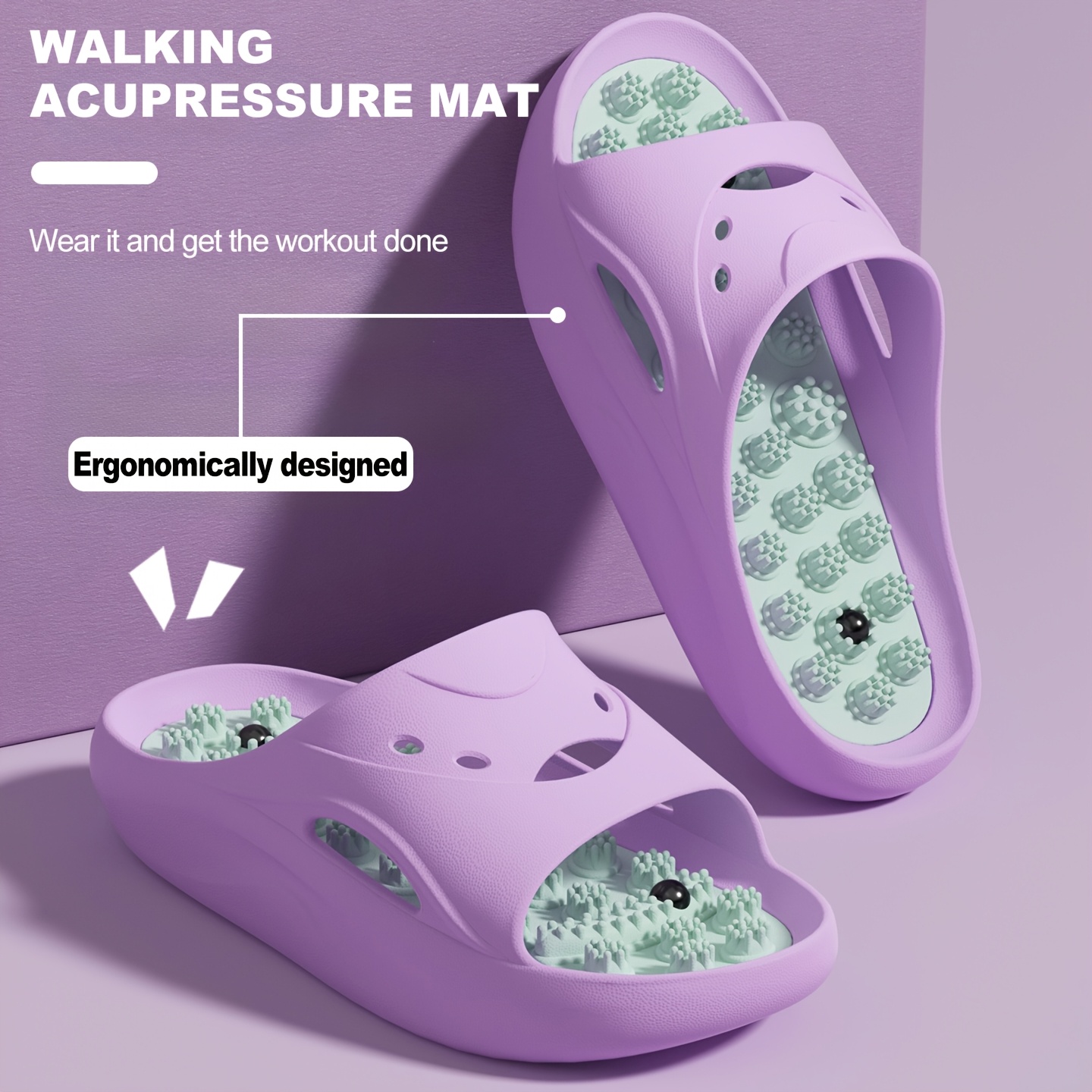 Women Men EVA Massage Slippers - Mule Slip On 评论和价格