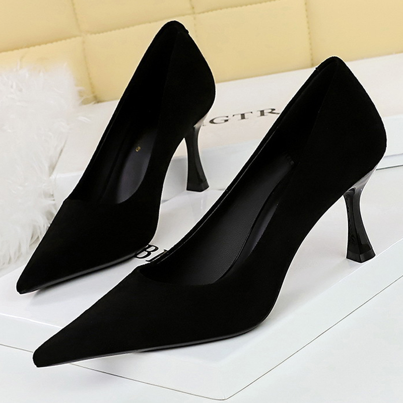 BIGTREE Shoes Suede Black Wome - Women Shoes Zara 评论和价格