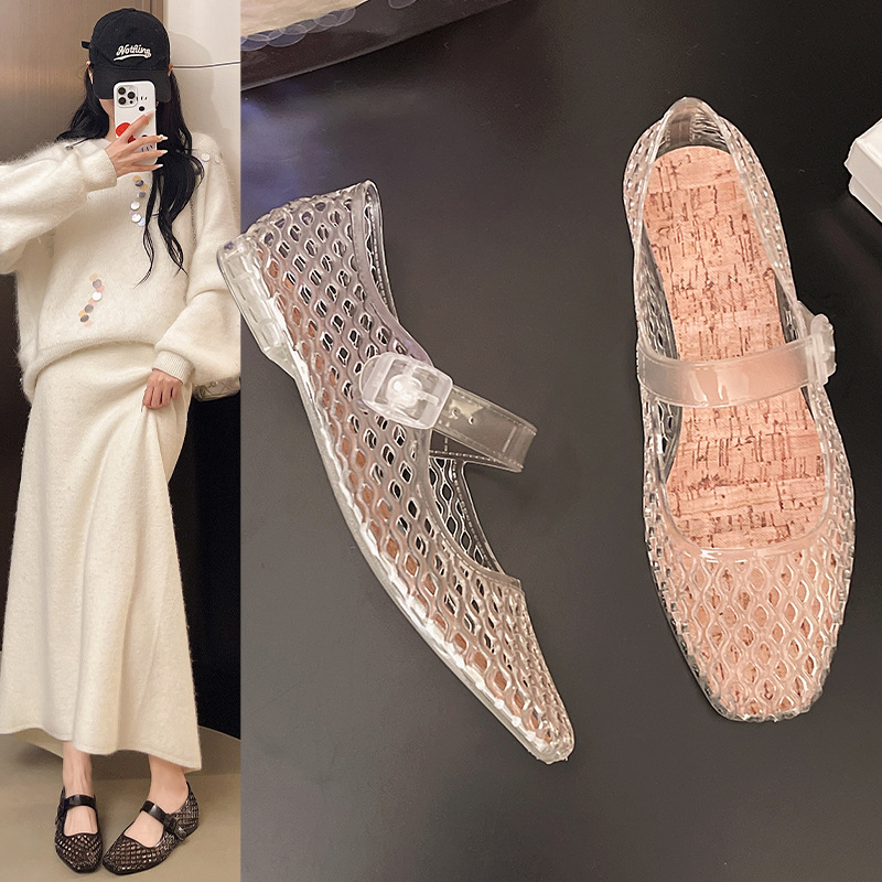 French hollow sandals for wome - Jelly Sandal Women 评论和价格
