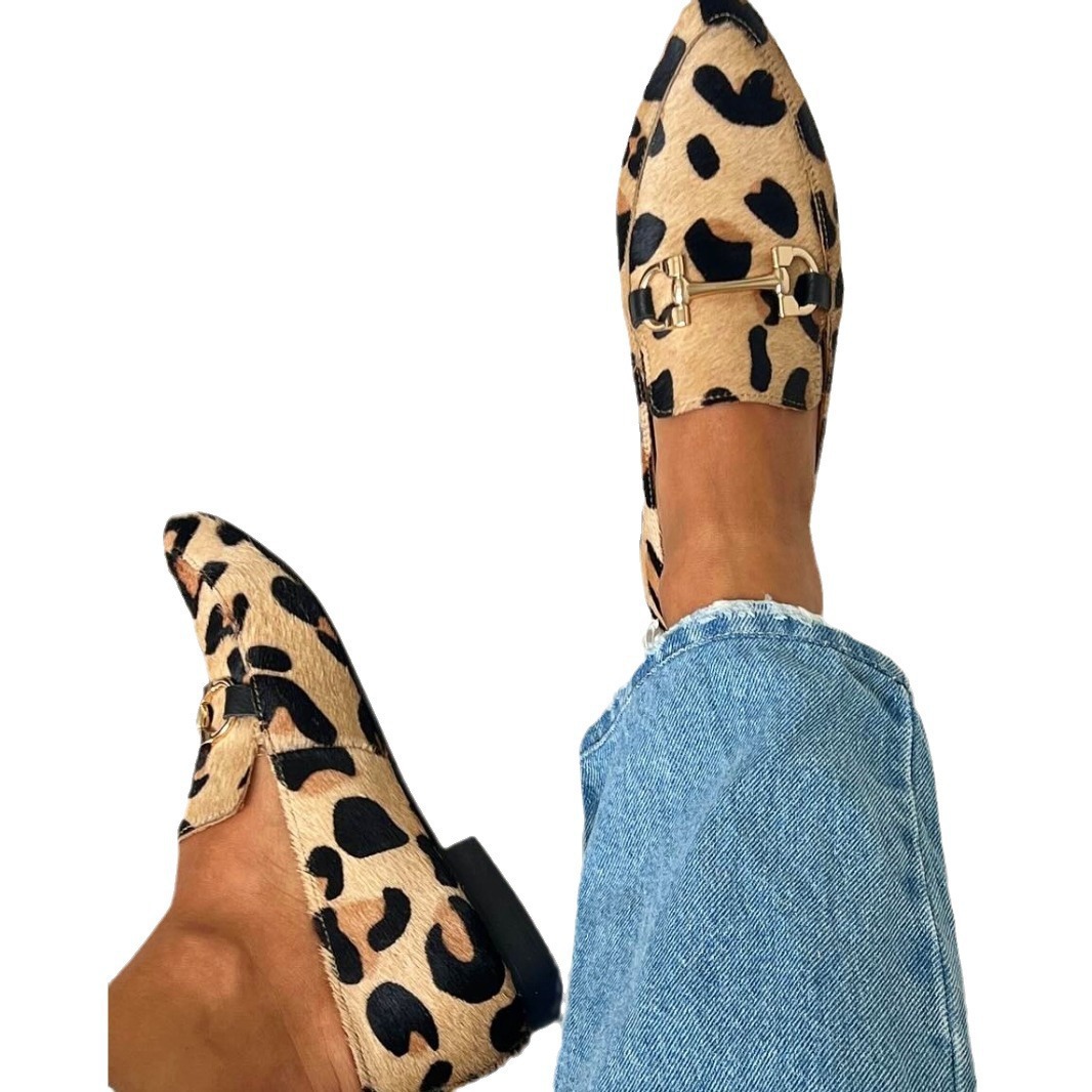 Large Size 40-43 Leopard Print - Mule Slip On 评论和价格