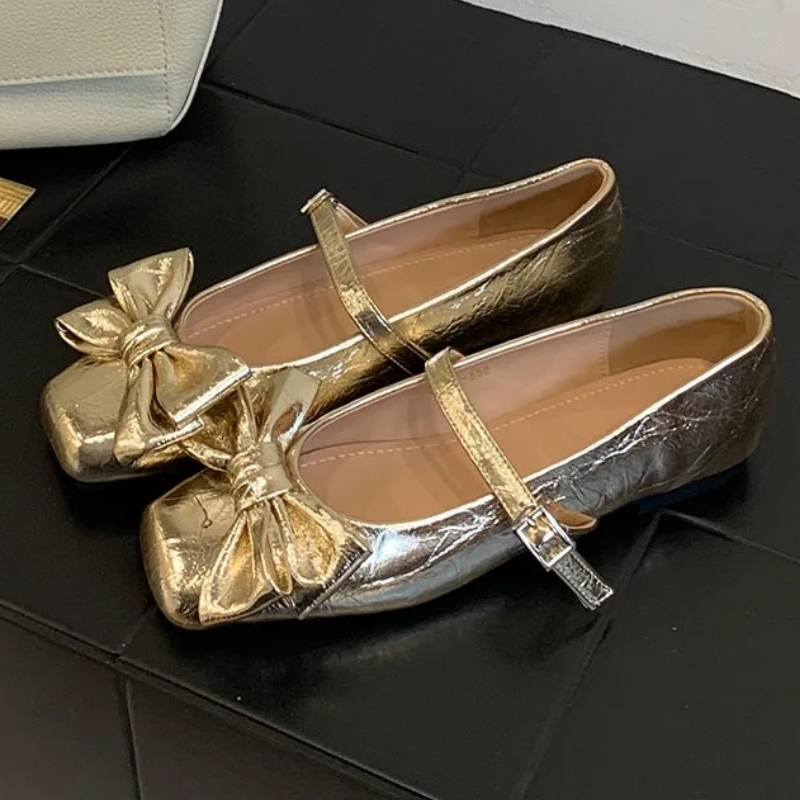 Cute Bowknot Square Toe Design - Women Shoes Brand 评论和价格