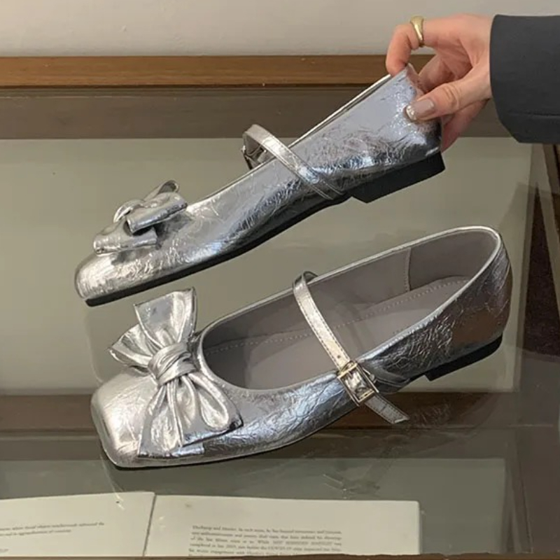 Cute Bowknot Square Toe Design - Women Shoes Brand 评论和价格