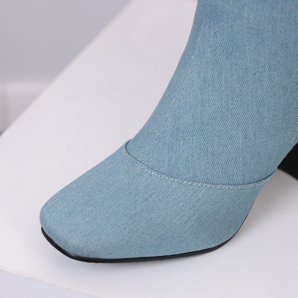 New Winter Black Blue Women Kn - Women'S Shoes Size 12 评论和价格