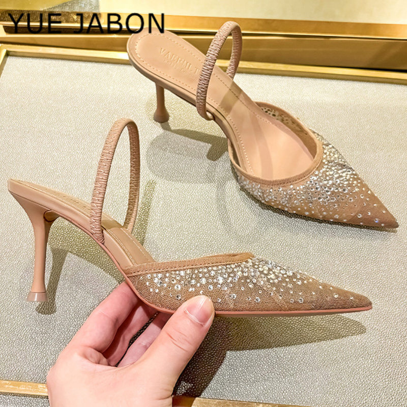 Mesh Rhinestone High Heel Sand - Women Shoes Zara 评论和价格