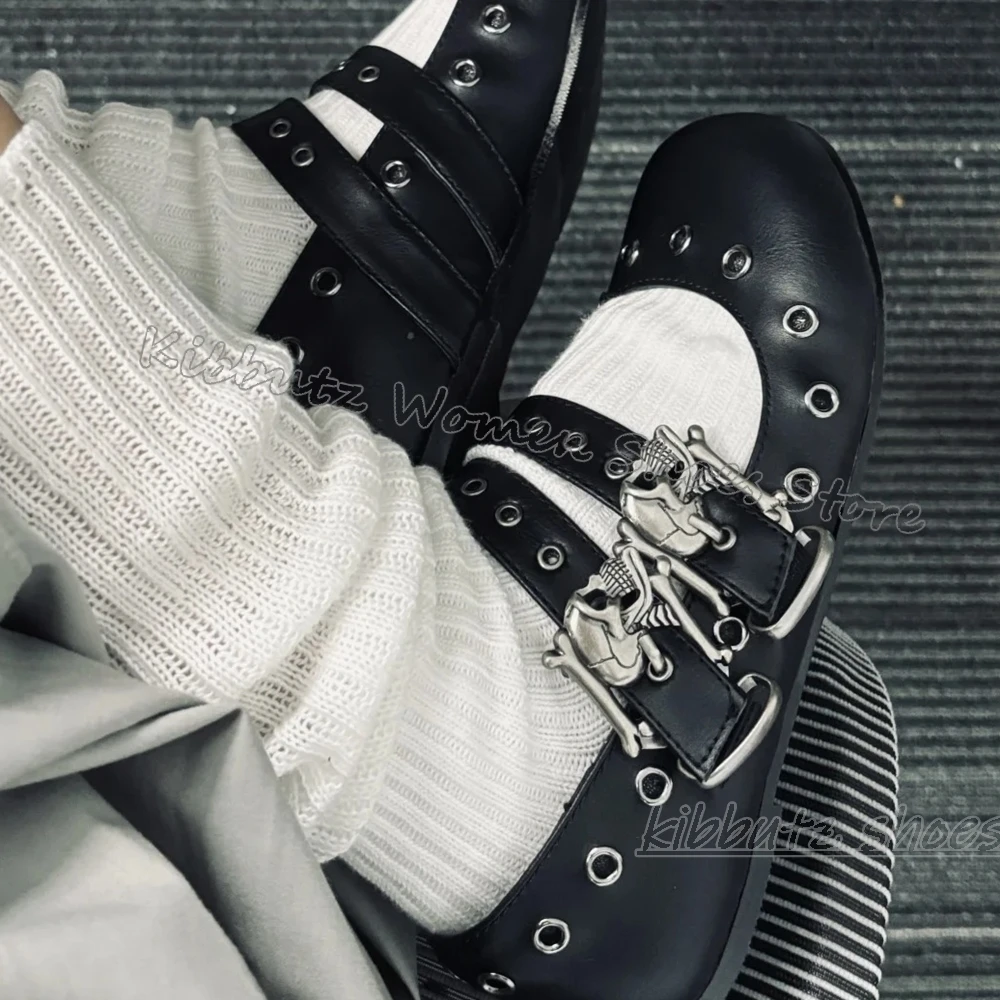 Gothic Ballet Pumps Punk Rock  - Ballet Flat Women 评论和价格