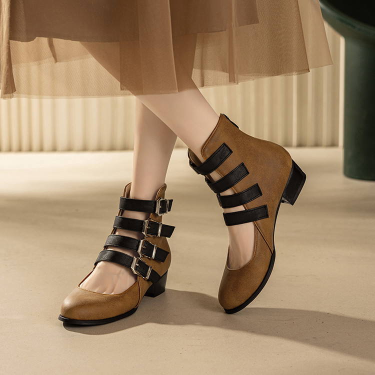 Gothic Mary Jane Women Ankle B - Women Shoes Boots 评论和价格