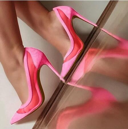 Sexy Nude Pink Black Suede Mes - Women'S Shoes Size 12 评论和价格