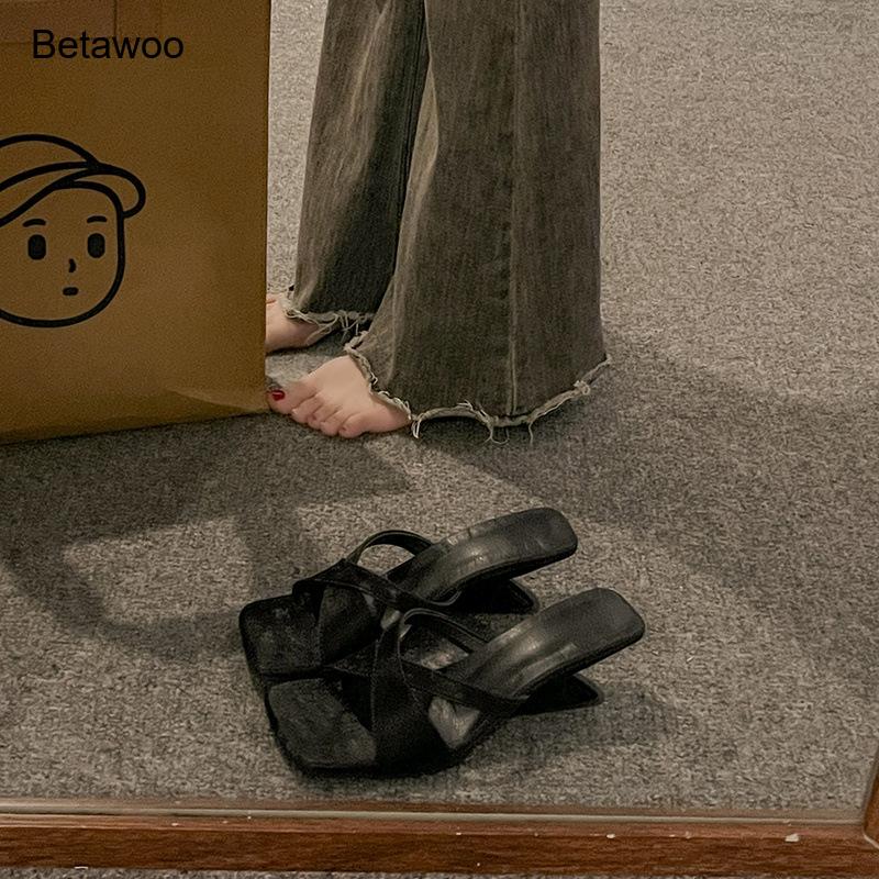 Women's Curved Block Heel Mule - Mule Slip On 评论和价格