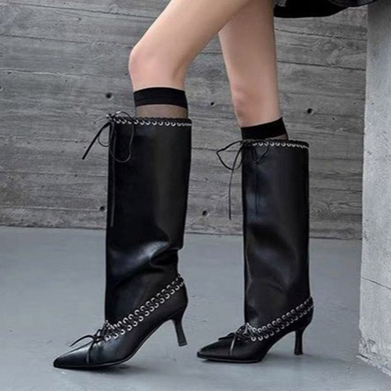 Women Knee High Boots Pointed  - Women'S Shoes Size 12 评论和价格