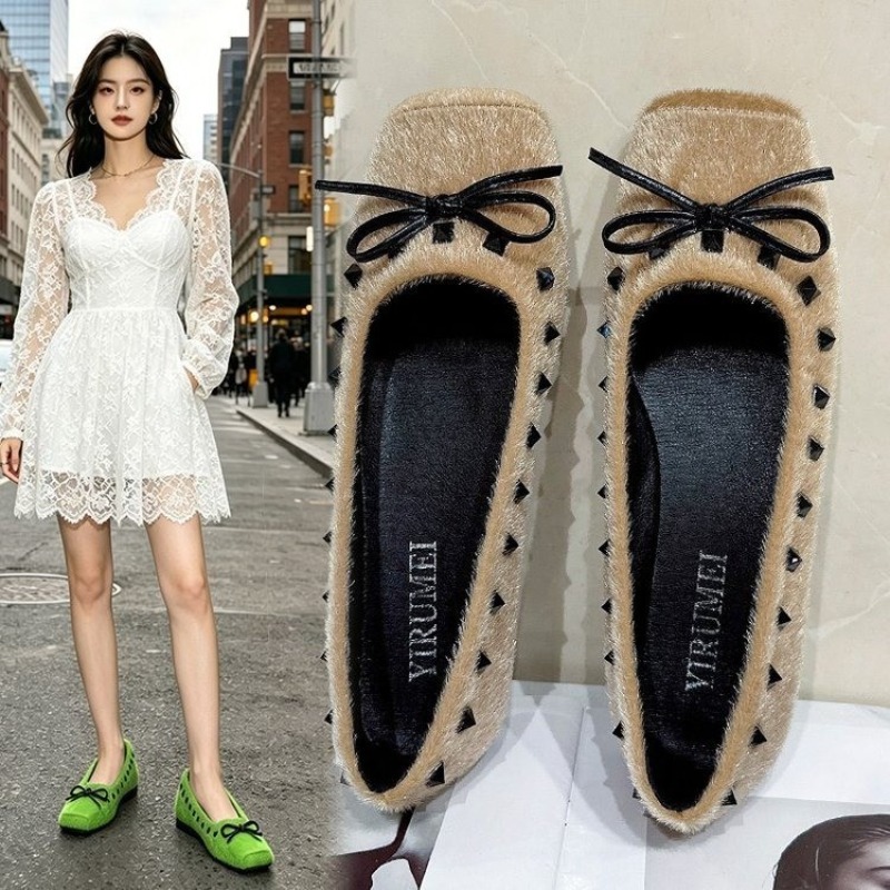 French-style Square-toe Flat S - Loafer Flat Women 评论和价格