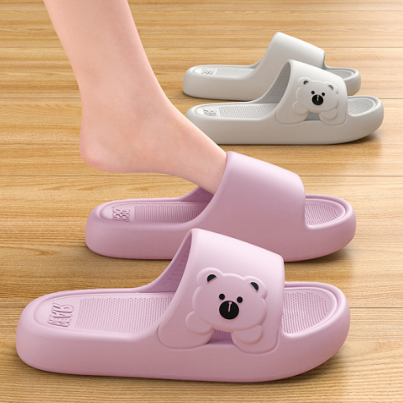Slippers Bathroom Cartoon Bear - Mule Slip On 评论和价格