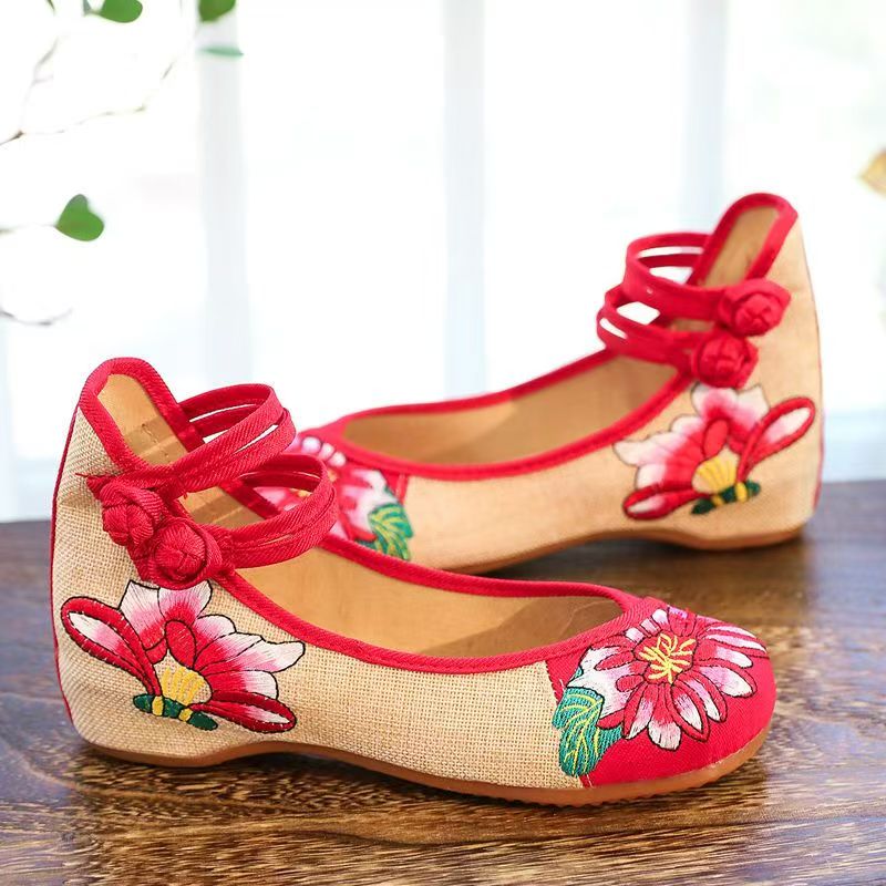 Woman Wedges Embroidered Cloth - Ballet Flat Women 评论和价格