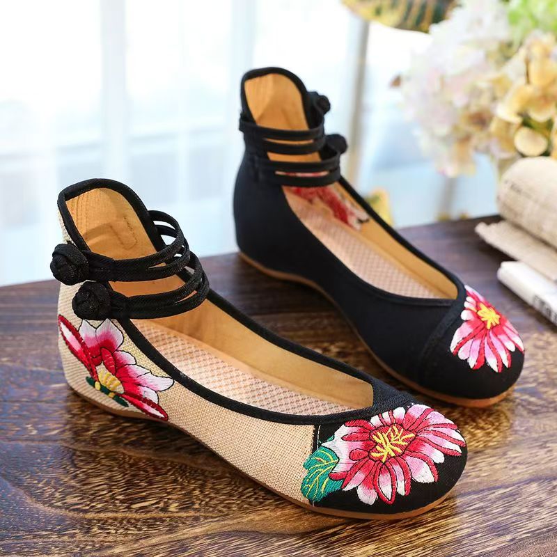 Woman Wedges Embroidered Cloth - Ballet Flat Women 评论和价格