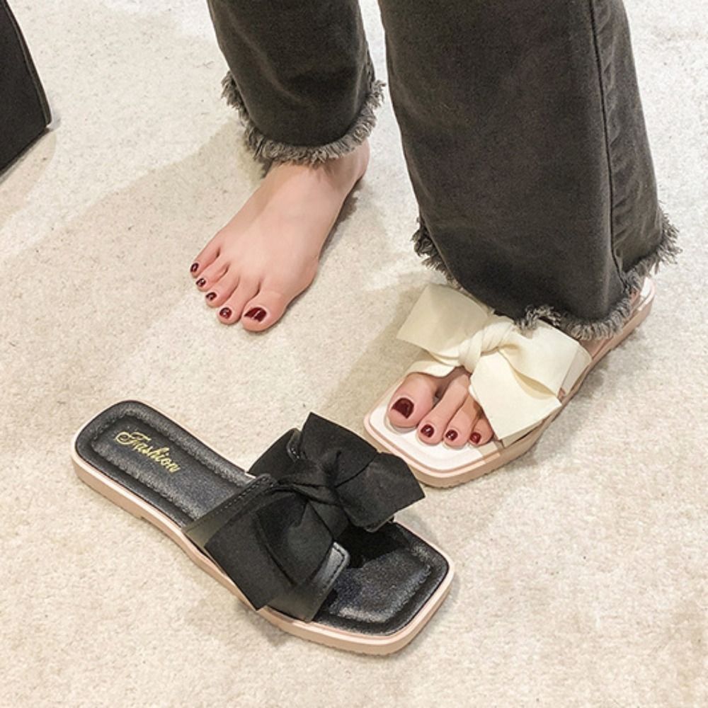 Casual Soft Sole Bowknot Slipp - Women'S Shoes For Flat Feet 评论和价格